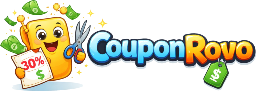 CouponRovo logo — verified SHEIN, TEMU, and AI tools coupon codes and discount deals